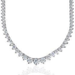 16' Graduating tennis necklace with 3-prong set (125) round diamonds.  D14.21ct.t.w.  (Center - 1.00ct.)