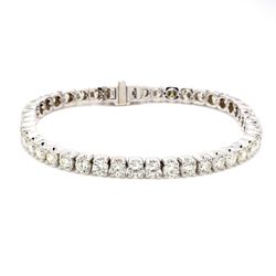 7' Tennis bracelet with prong set (45) round diamonds.  D9.56ct.t.w.