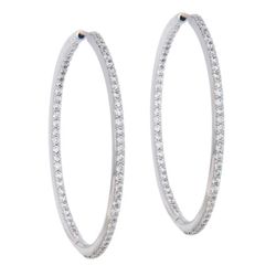 Diamond Hoop Earrings