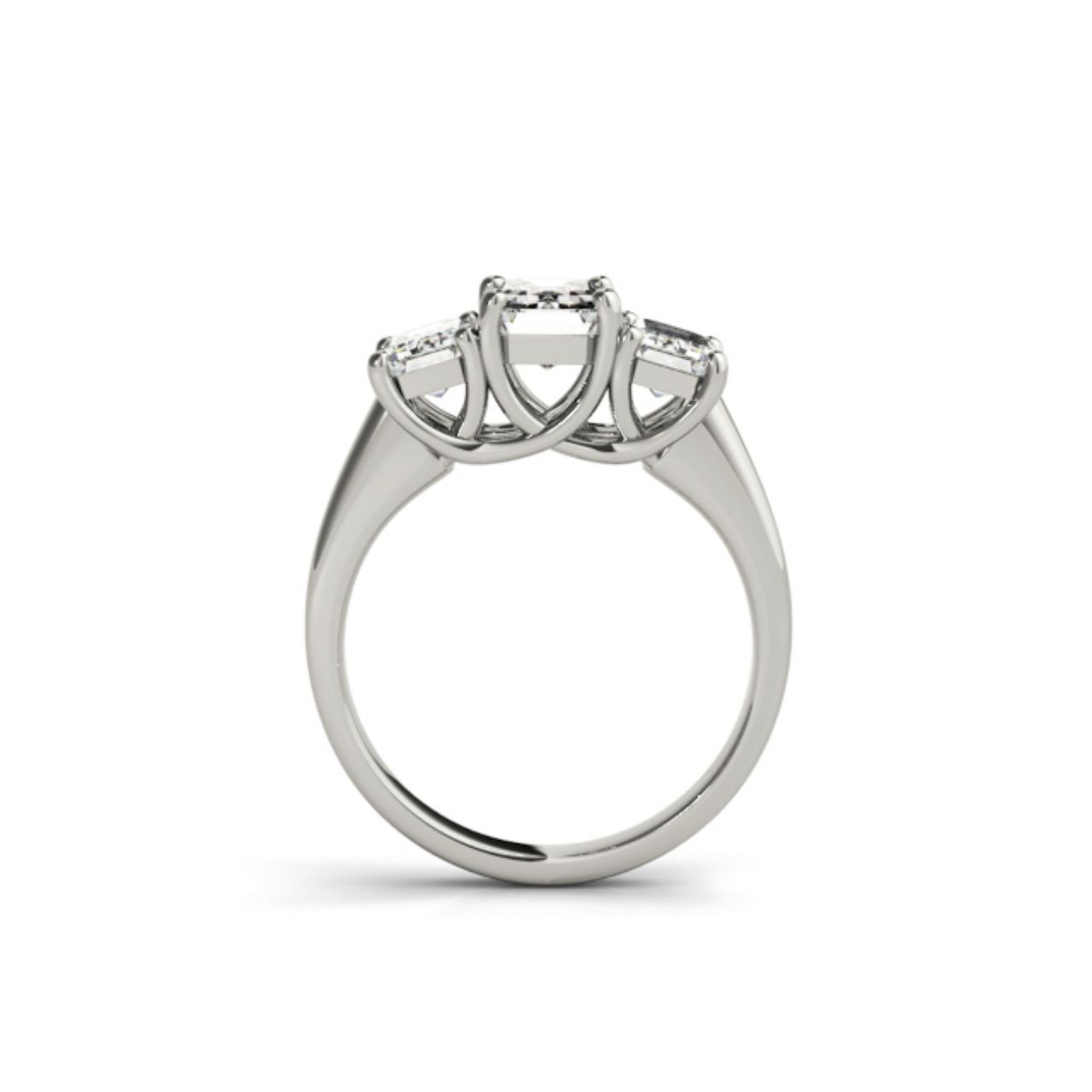 1.30ctw 3 Stone Emerald Cut Ring