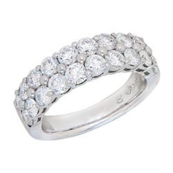 Double Row Diamond Wedding Band