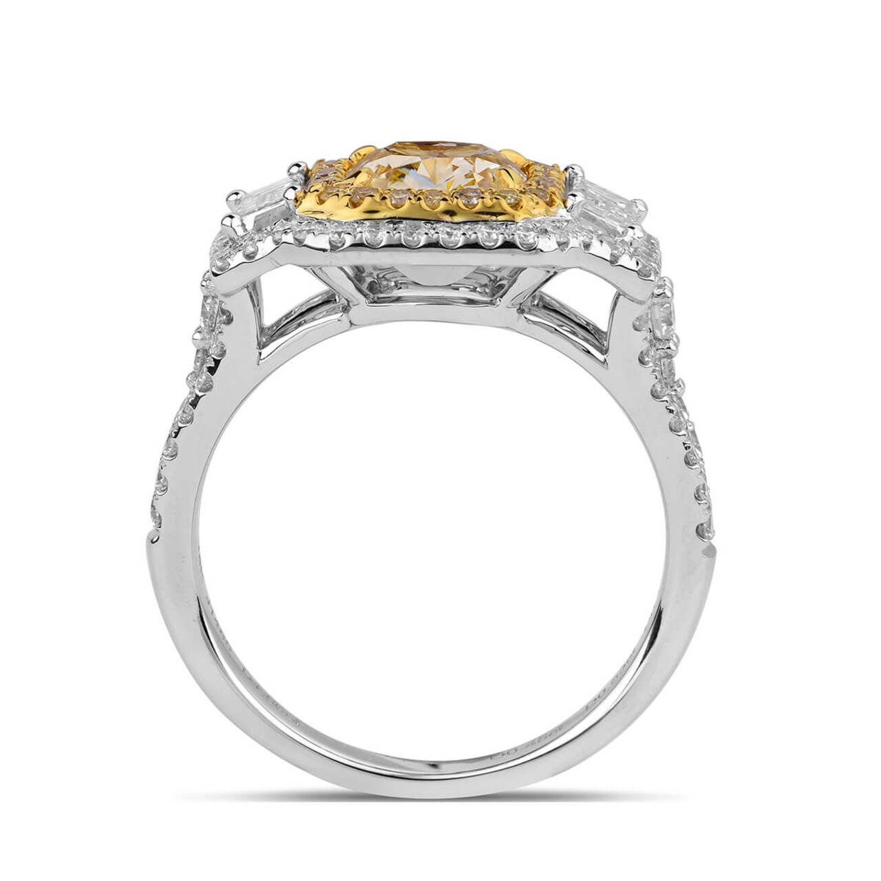 18KWG Cushion Shape Double Halo Ring