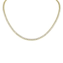 20' Tennis necklace in 14K YG with 4-prong set (119) round diamonds.  D24.79ct.t.w.