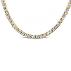 18' Tennis necklace in 14K YG with 4-prong basket set (117) round diamonds.  D22.34ct.t.w.