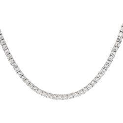 18' Tennis necklace with 4-prong set (224) round diamonds.  D5.63ct.t.w.