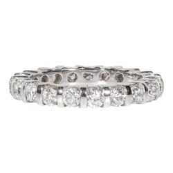 Eternity band with round diamonds.  D1.75ct.t.w.  Size 6.5
