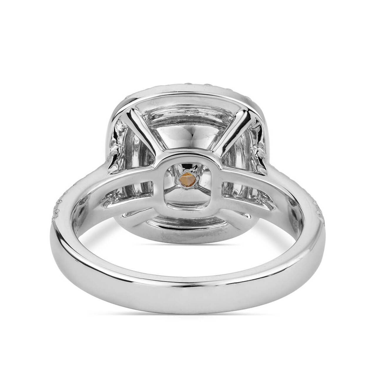 18KWG Cushion Shape Double Halo Ring
