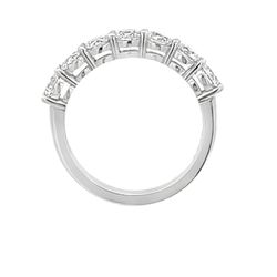 7-stone band in platinum with prong set round diamonds.  D1.28ct.t.w.  Size 5.5