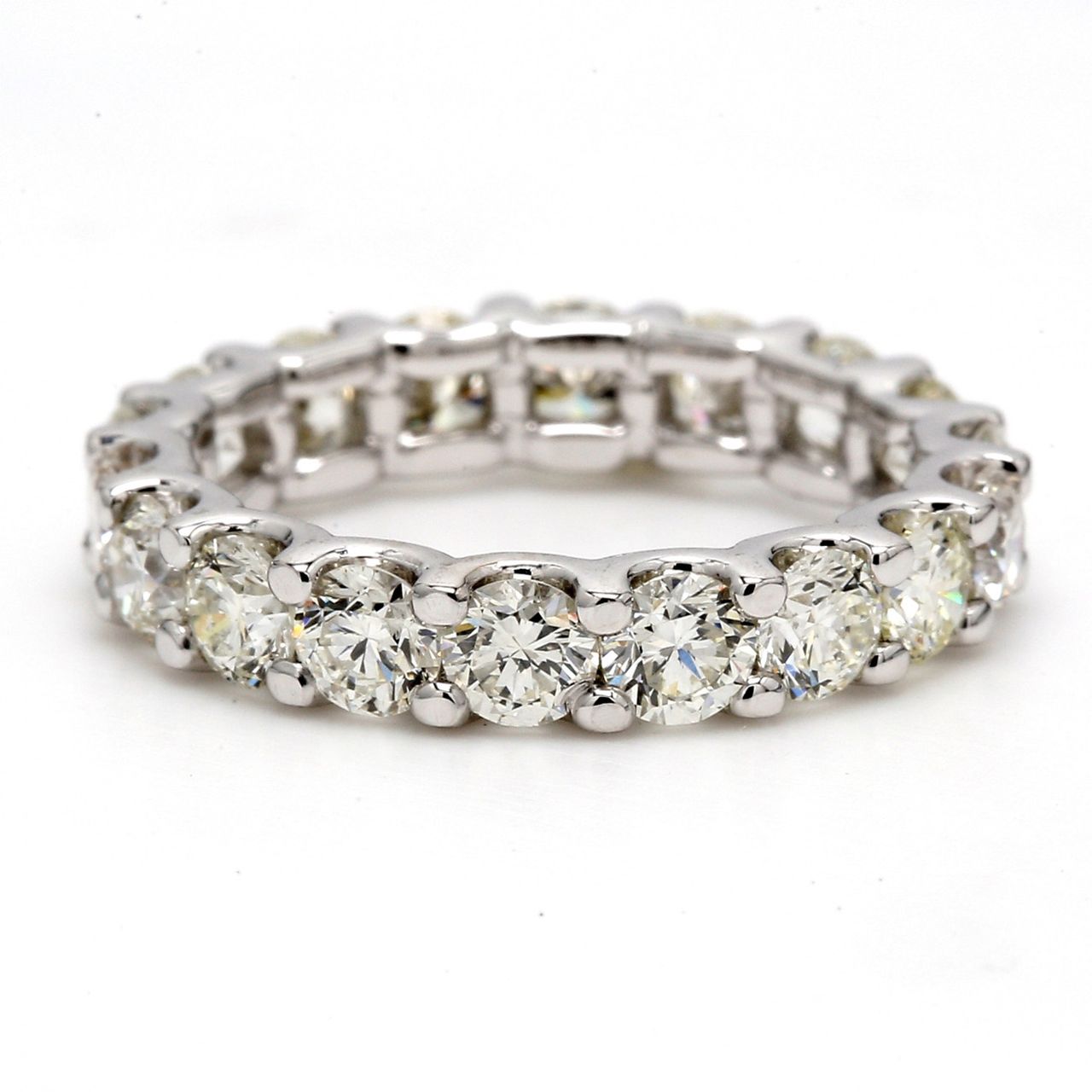 Eternity band with U-prong set round diamonds.  D3.70ct.t.w.