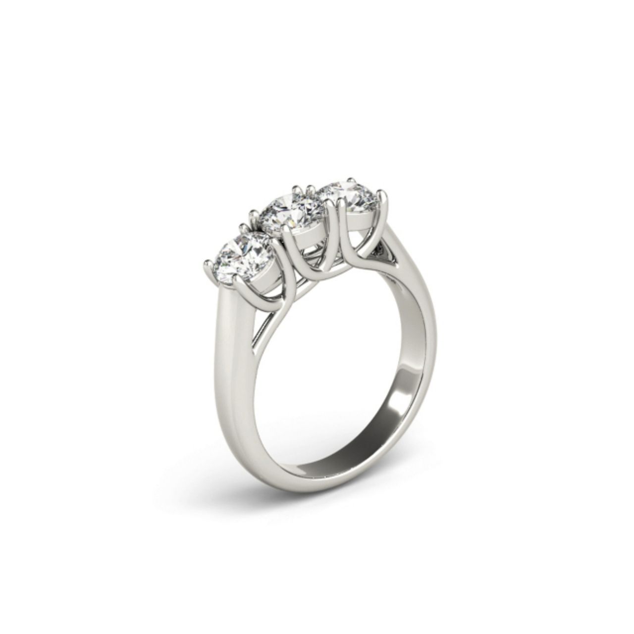 1.00ctw 3 Stone Round Ring