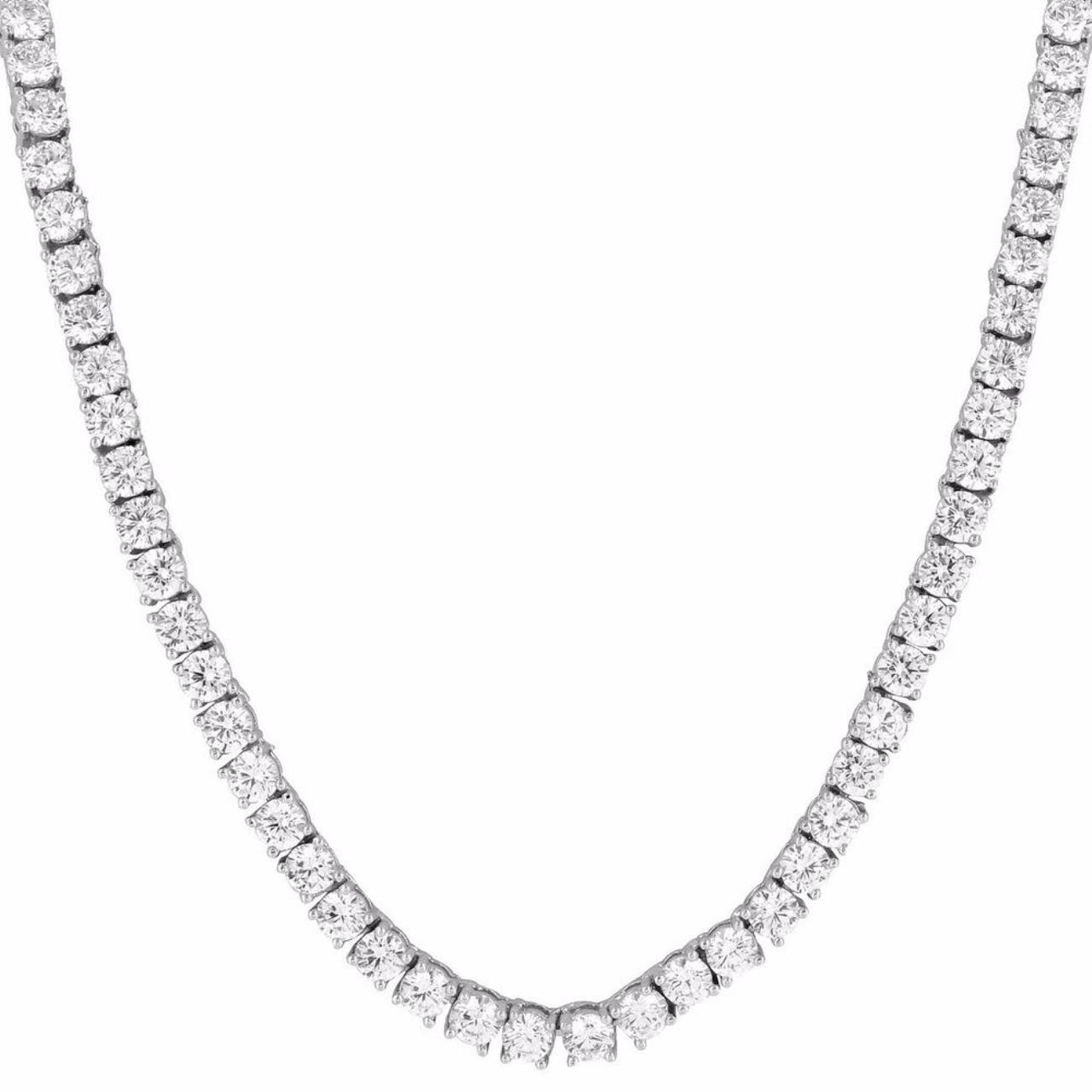 24' Tennis neclace with 4-prong set (183) round diamonds.  D20.39ct.t.w.