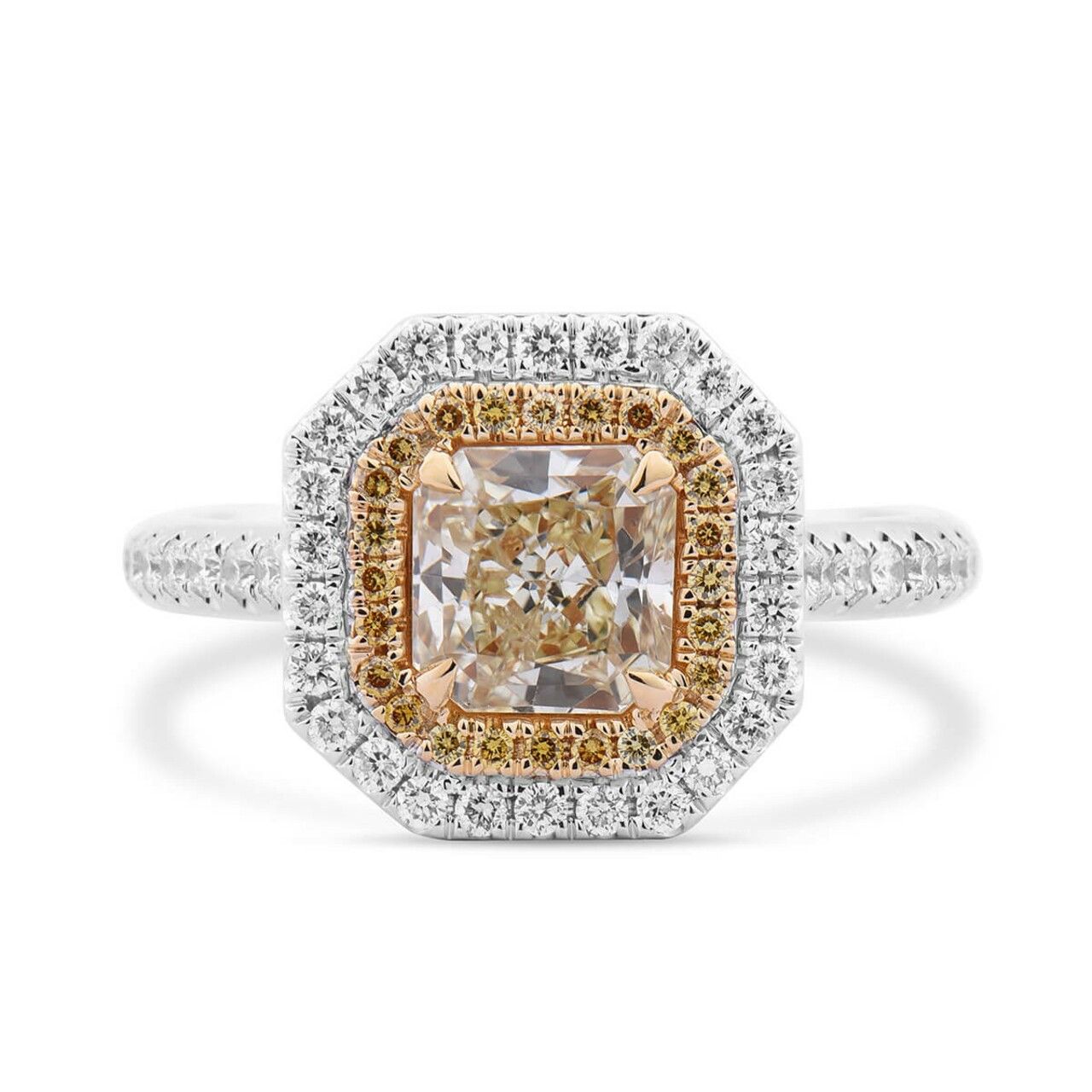 18KWG Radiant Shape Ring 1.05ct Dia