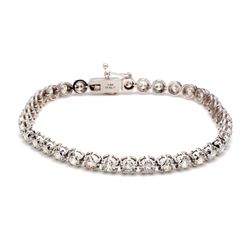 7' Tennis bracelet with crown head 4-prong set (38) round diamonds.  D5.49ct.t.w.