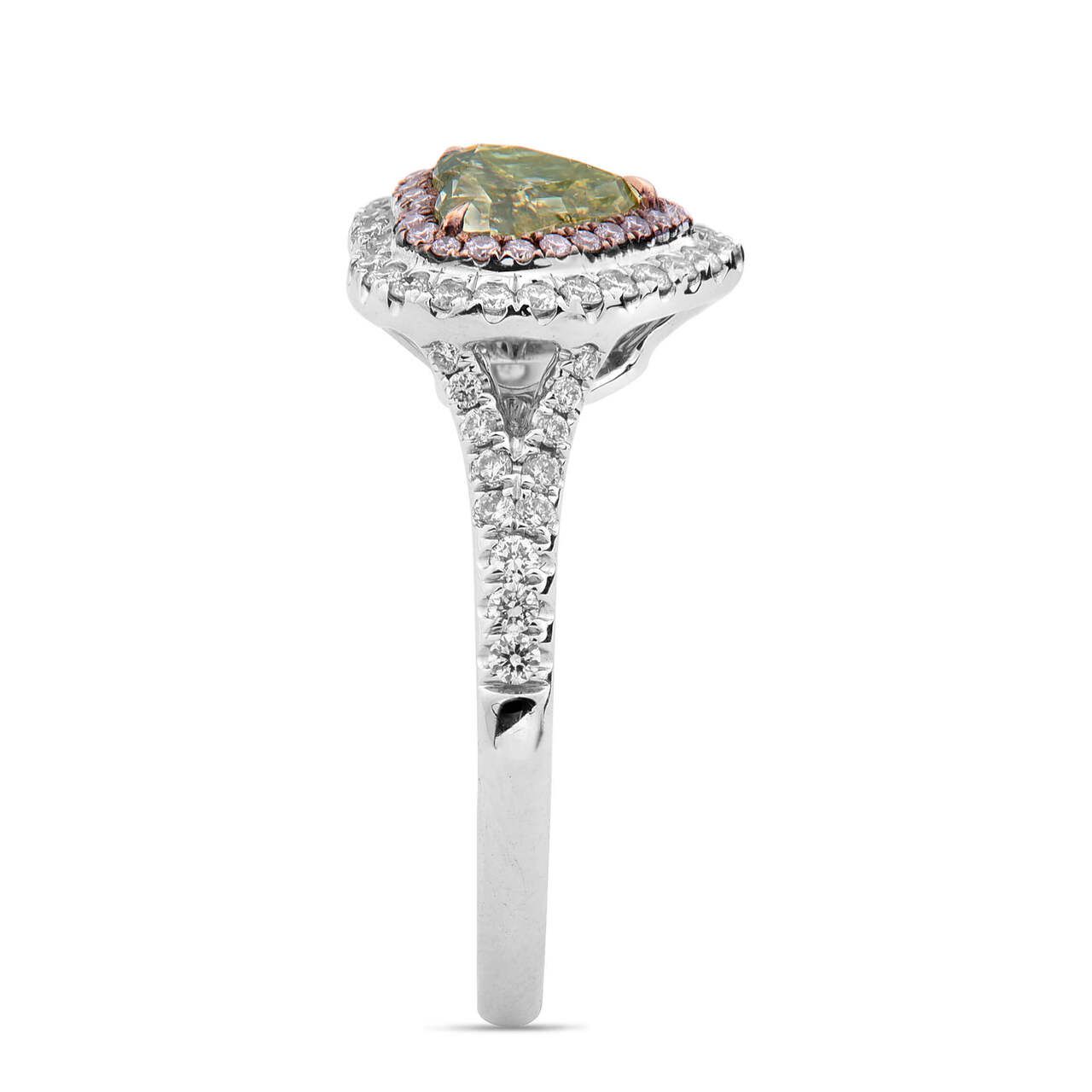18KWG Heart Shape Double Halo Ring