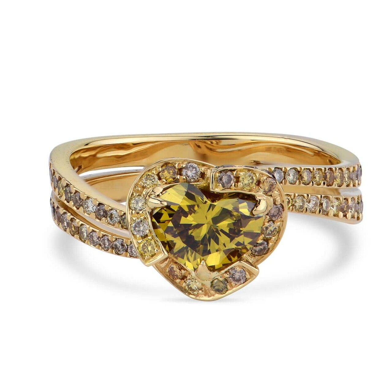 18KYG Heart Shape Ring