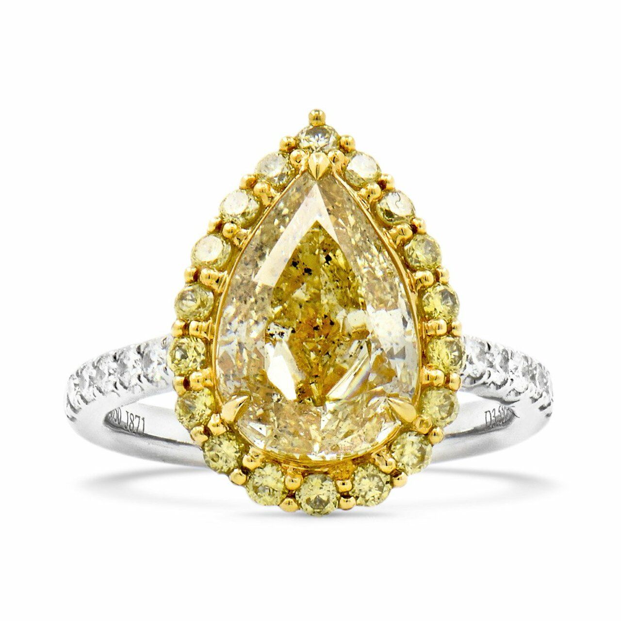 18KWG Pear Shape Halo Ring