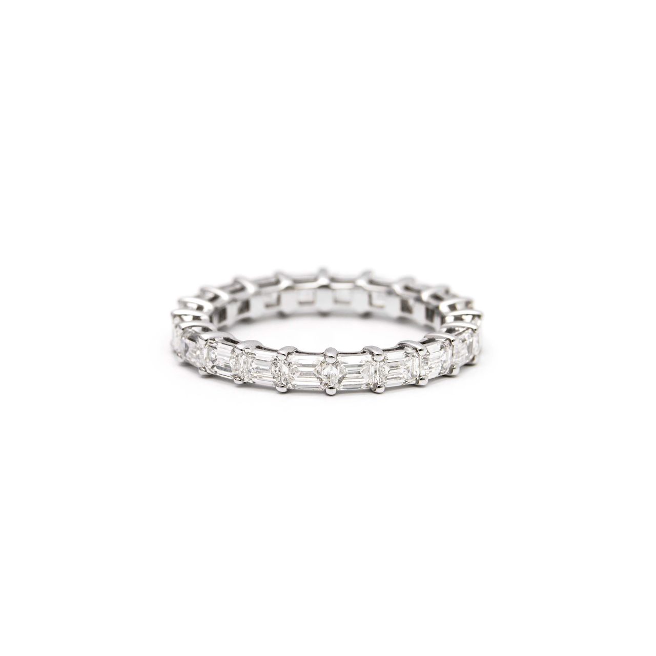 Emerald Cut Diamond Eternity Ring - East to West