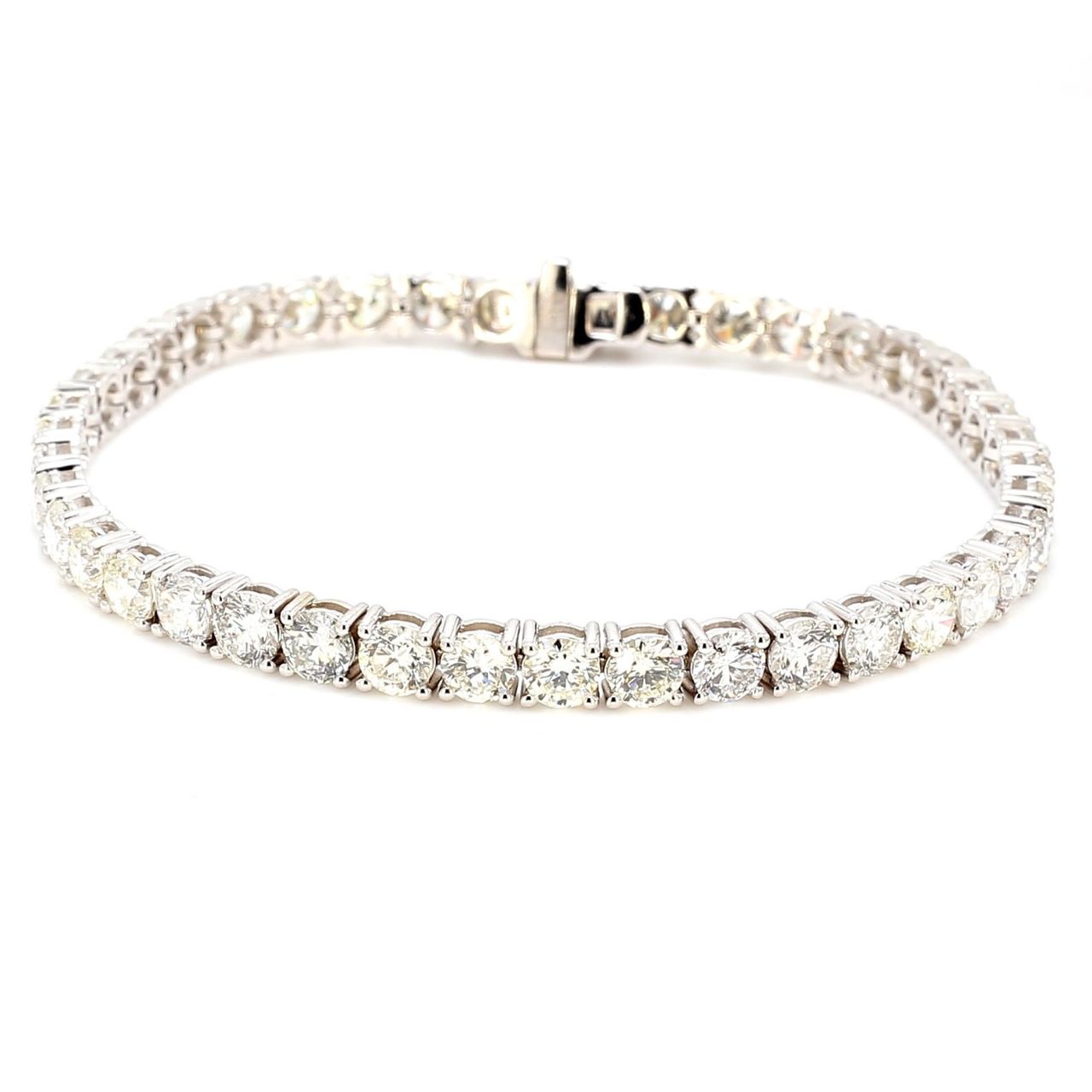 7' Tennis bracelet with 4-prong basket set (42) round diamonds.  D10.76ct.t.w.