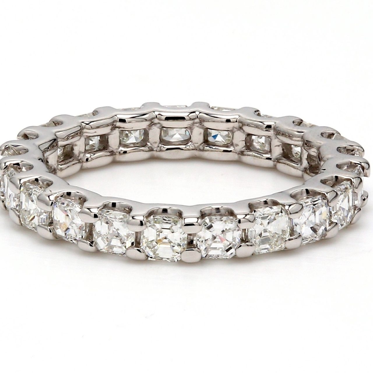 Eternity band with asscher cut diamonds.  D2.00ct.t.w.  Size 5.5