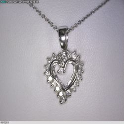 Heart Shaped Diamond Pendant