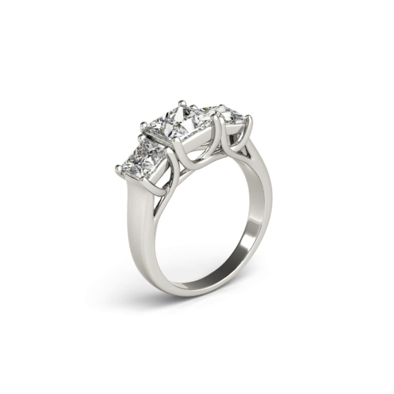 .80ctw 3 Stone Princess Ring