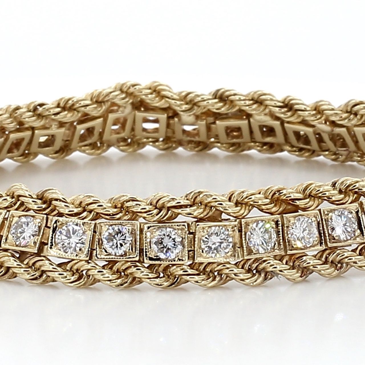 Yellow Gold Antique Diamond Bracelet