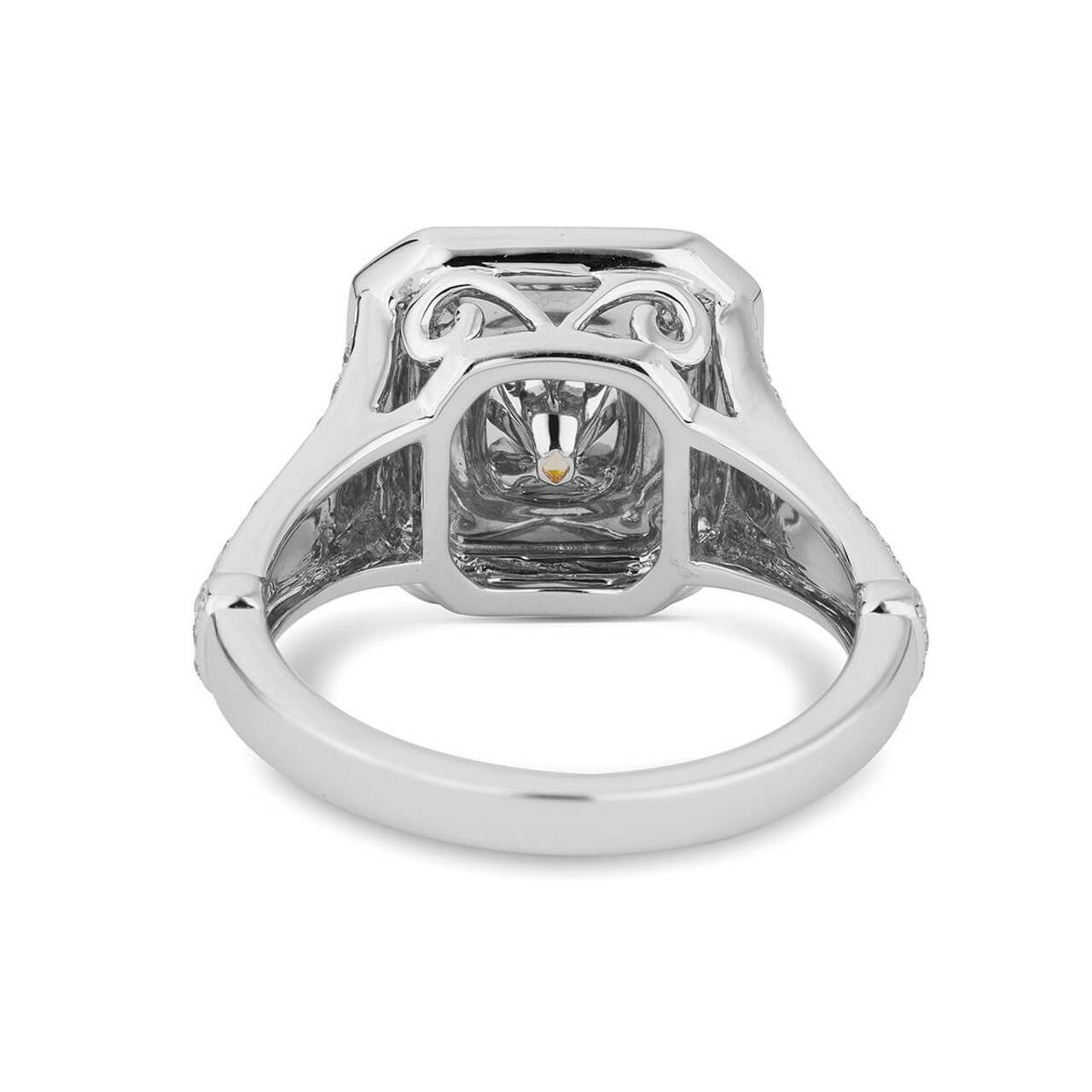 18KWG Cushion Shape Double Halo Ring