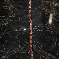 11.02 Carat Ruby and Diamond Bracelet
