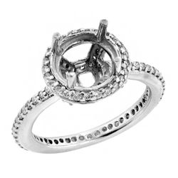 Halo Diamond Semi-Mount Ring