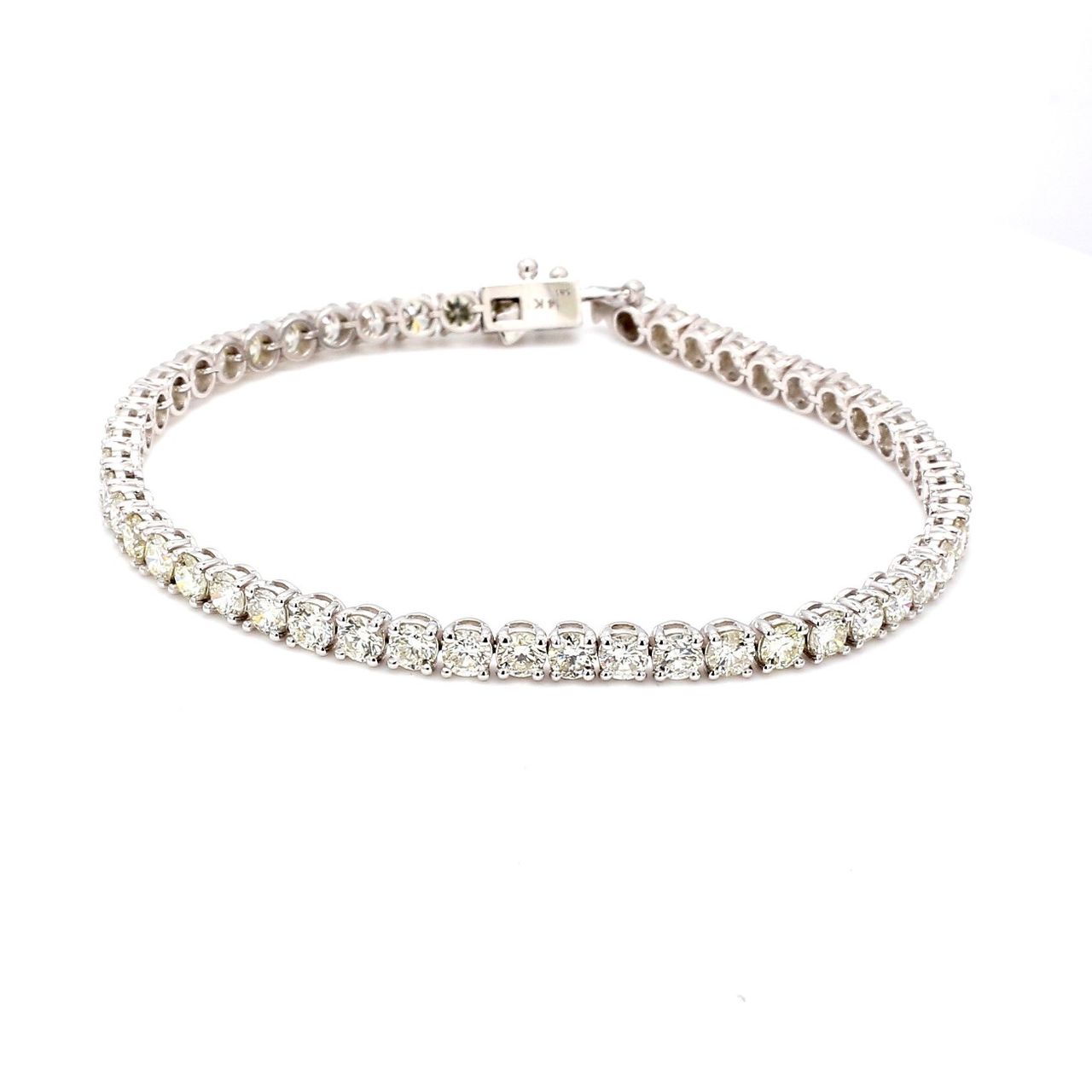 7' Tennis bracelet with 4-prong set (37) round diamonds.  D14.31ct.t.w.