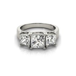 .80ctw 3 Stone Princess Ring