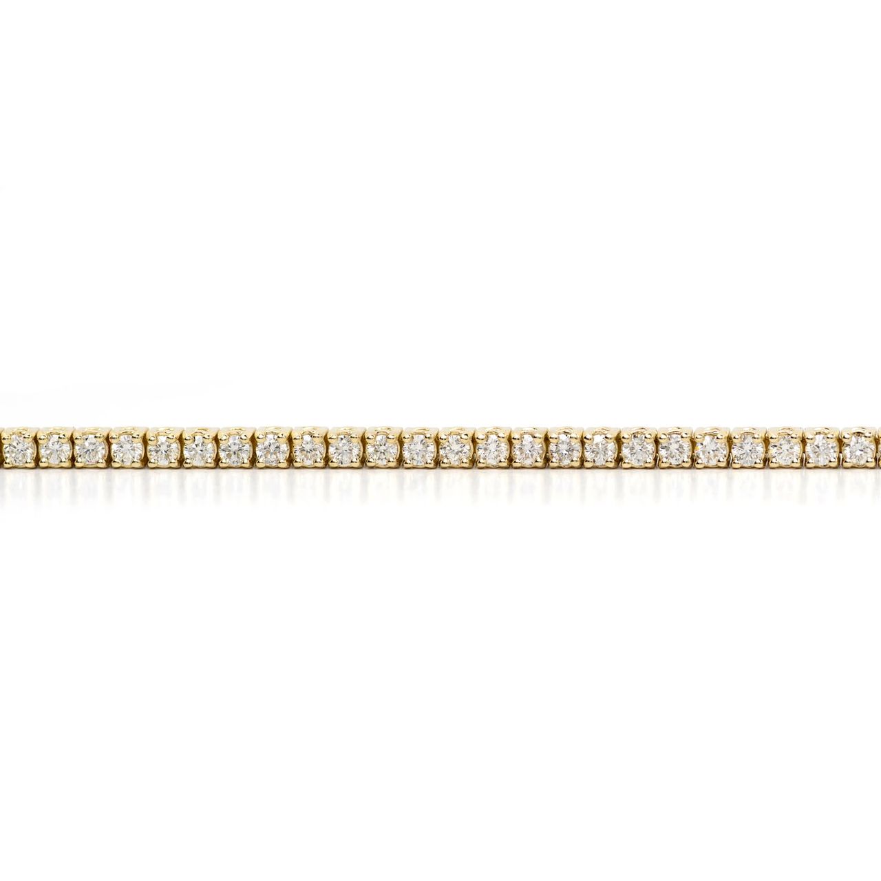 2ct 14K Yellow Gold Tennis Bracelet