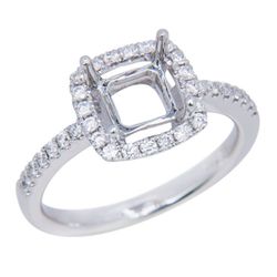 Halo Diamond Semi-Mount Ring