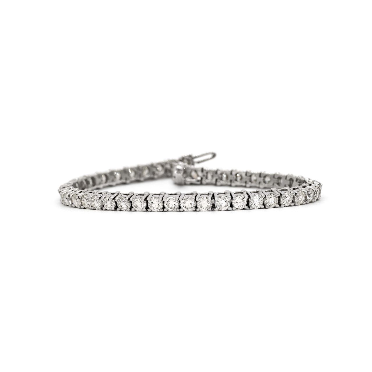 11.5 ct 14K White Gold Tennis Bracelet