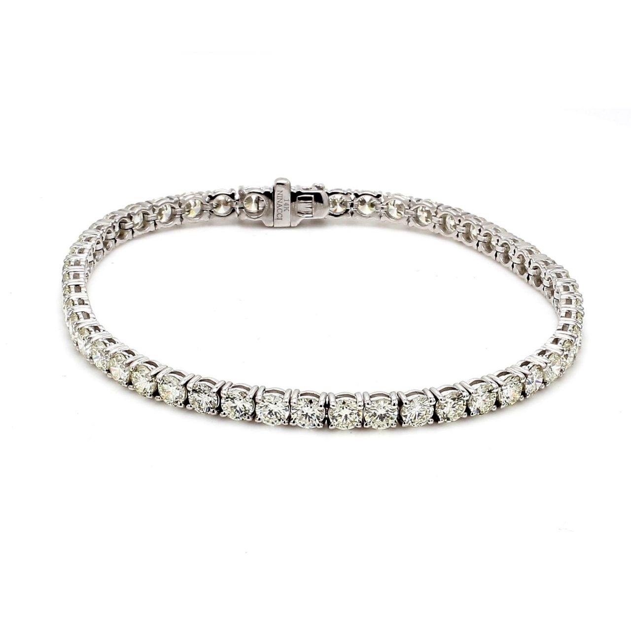 7' Tennis bracelet with 4-prong basket set (48) round diamonds.  D7.63ct.t.w.