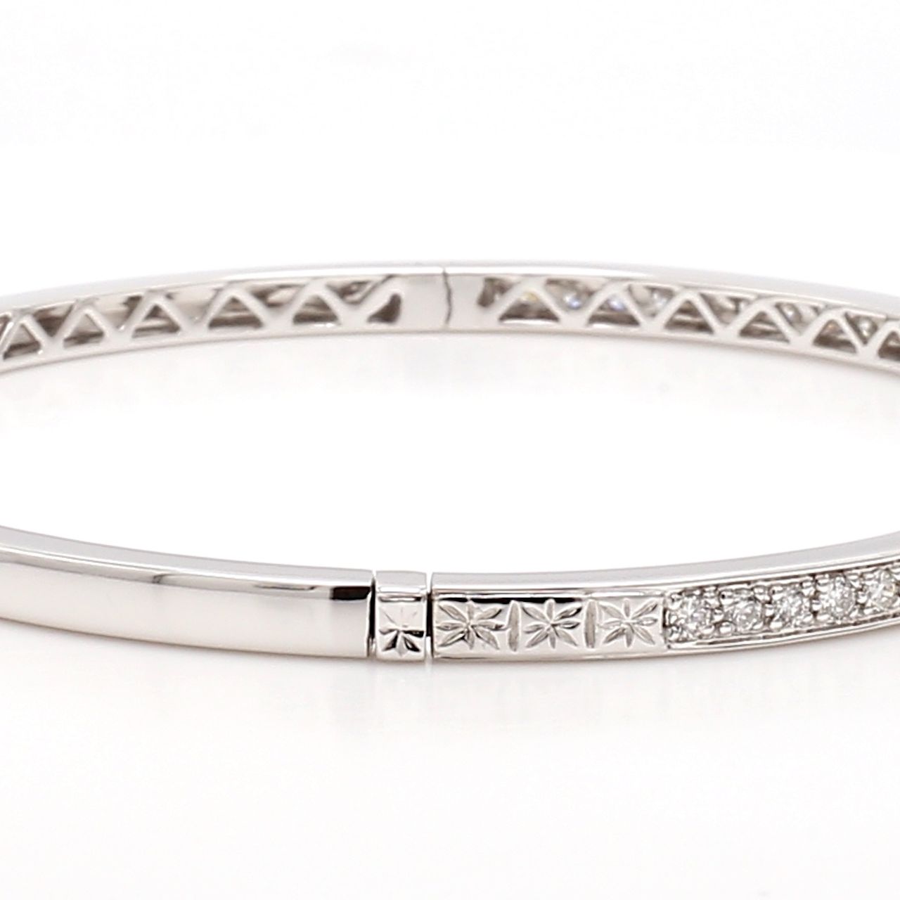 White Gold Diamond Bangle