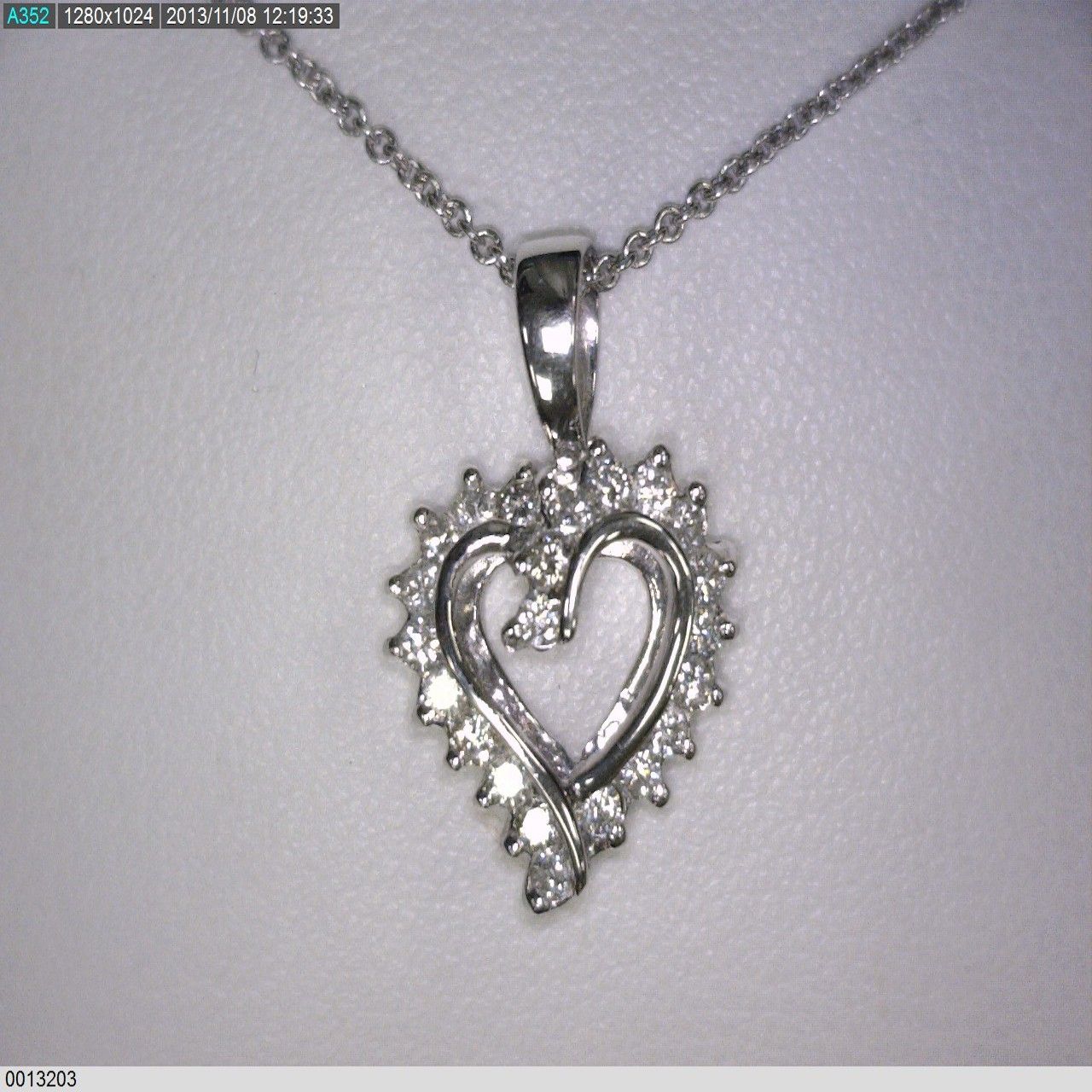 Heart Shaped Diamond Pendant