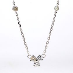 16' Diamonds by the yard necklace with bezel & shared prong set round diamonds.  D0.64ct.t.w.