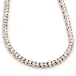 18' Tennis necklace in 18K WG with 3-prong set (229) round diamonds.  D4.79ct.t.w.