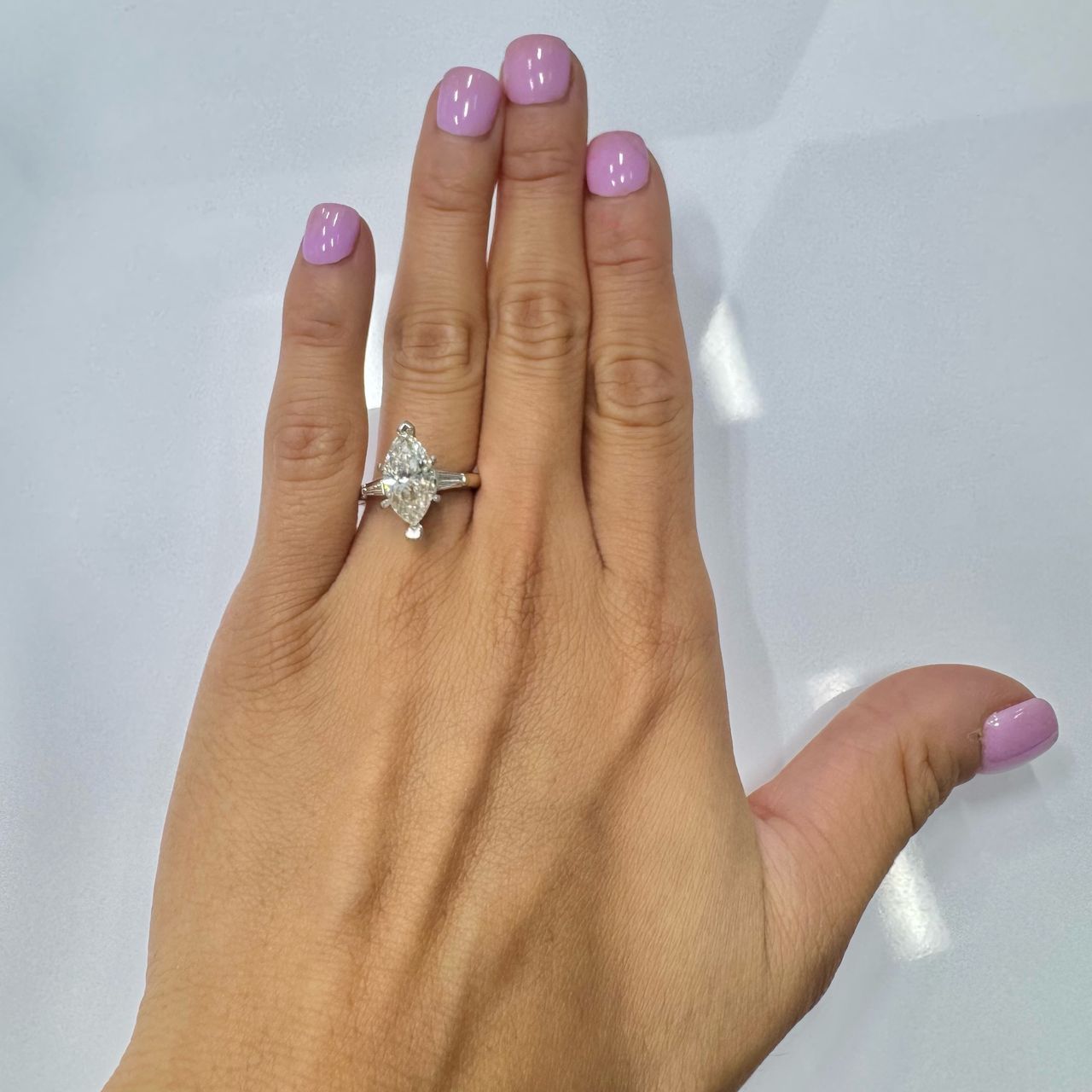 3 CT TOTAL WEIGHT NATURAL MARQUISE DIAMOND RING