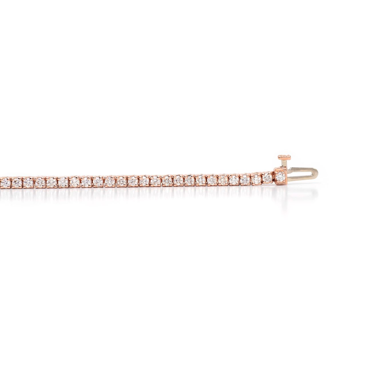 2ct 14K Rose Gold Tennis Bracelet