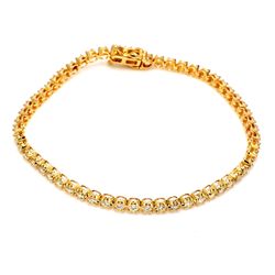 7' Tennis bracelet with crown prong set (47) round diamonds.  D3.41ct.t.w.