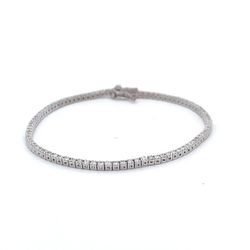 7' Tennis bracelet with basket prong set (92) round diamonds.  D1.41ct.t.w.