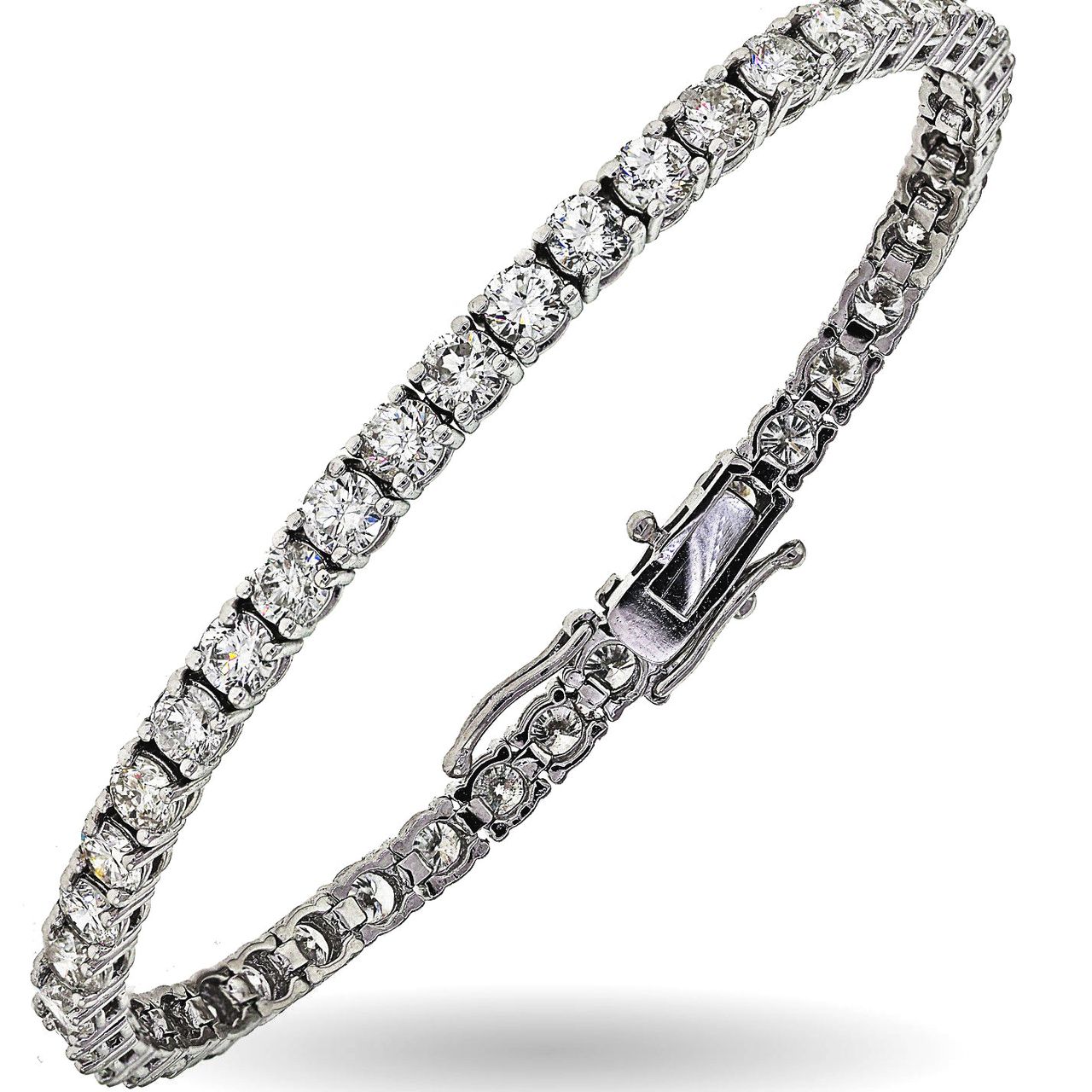 7' Tennis bracelet with 4-prong set (69) round diamonds.  D3.41ct.t.w.