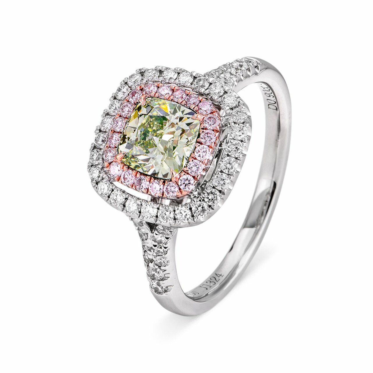 18KWG Cushion Shape Ring