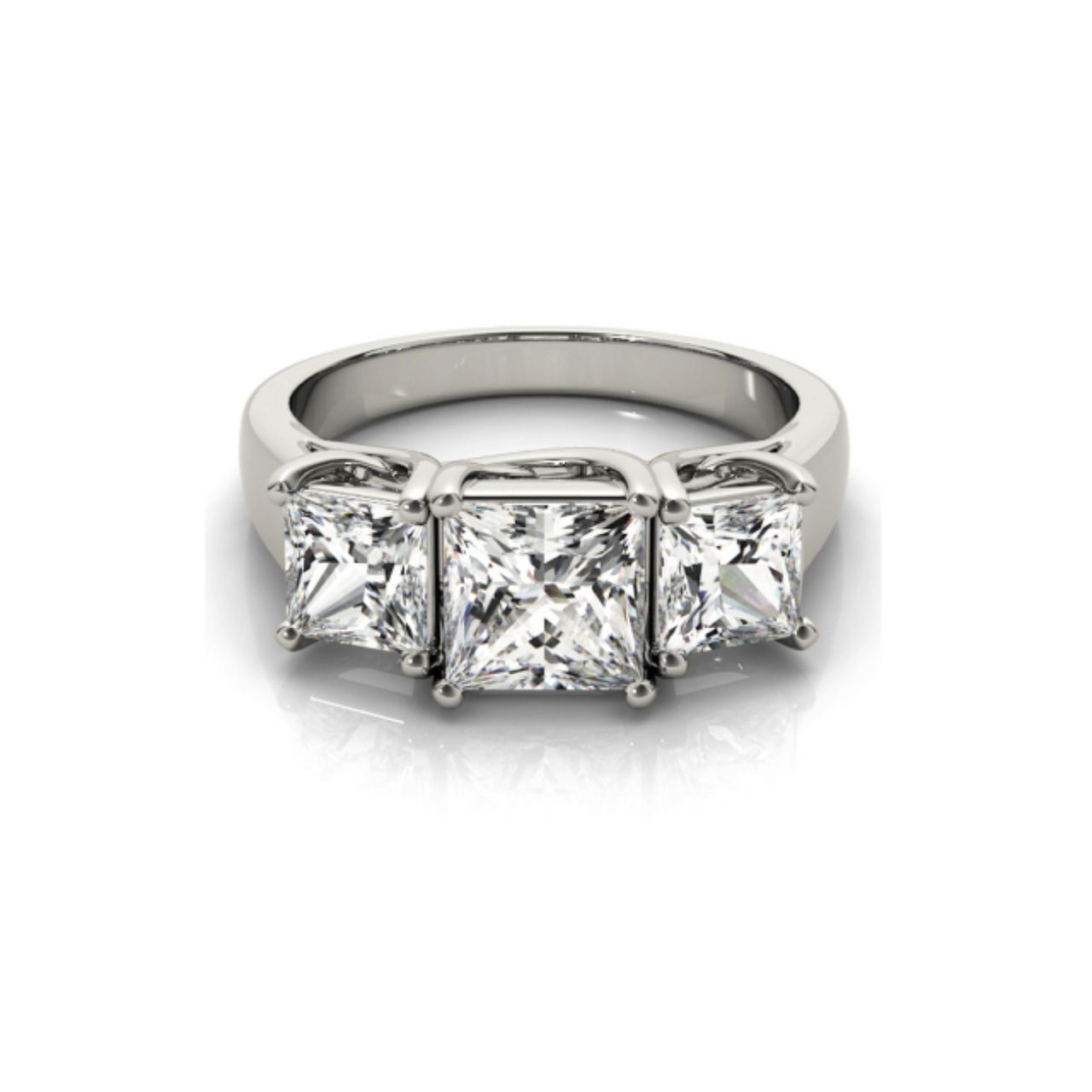 .80ctw 3 Stone Princess Ring