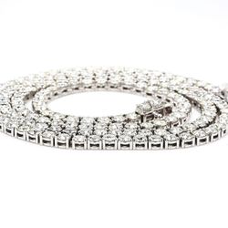 22' Tennis necklace with 4-prong set (150) round diamonds.  D27.14ct.t.w.