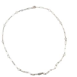 18' Paper clip style diamonds by the yard neckace with bezel set (12) round diamonds.  D2.88ct.t.w.