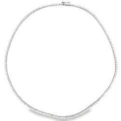 17' Tennis necklace in 18K WG with 3-prong set (197) round diamonds.  D5.07ct.t.w.