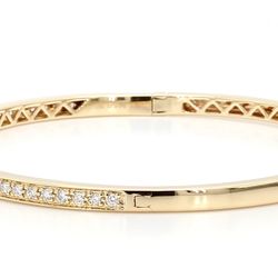 Yellow Gold Diamond Bangle